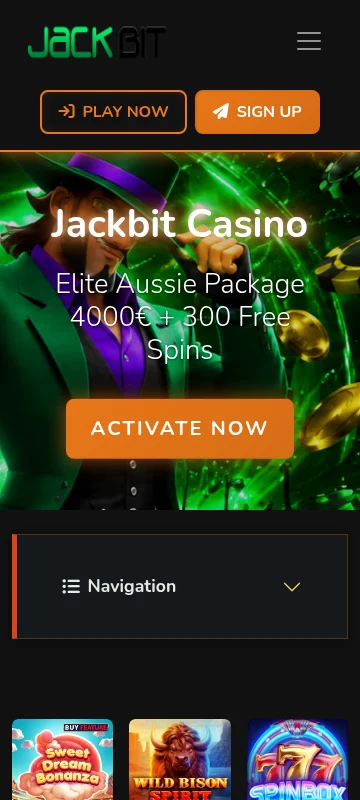 Jackbit Casino accessed through a mobile browser on a smartphone